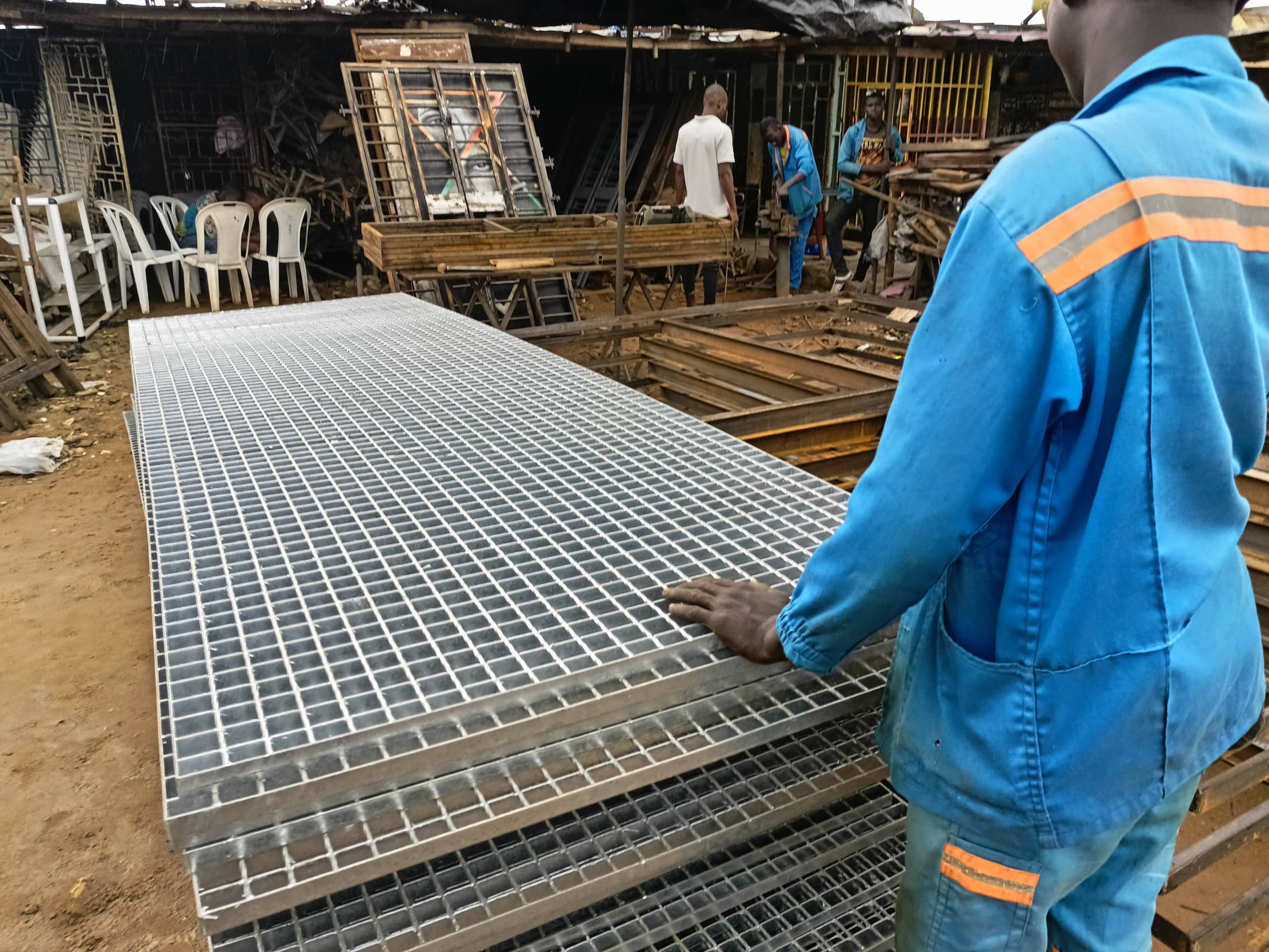 Grilles métalliques en contexte minier